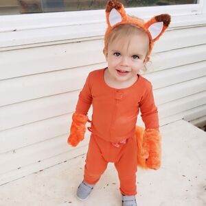 Tails Orange 2 Tailed Fox Halloween Costume Cosplay Set Toddler Unisex Cute EUC